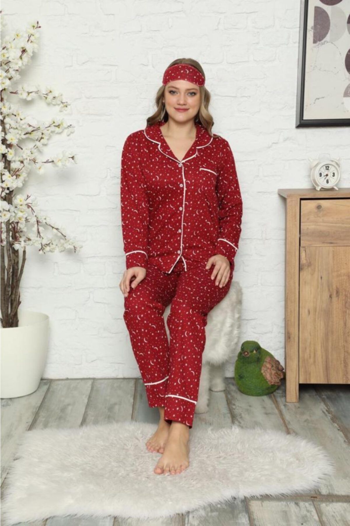 Stil Moda Likralı Penye Pijama Takımı