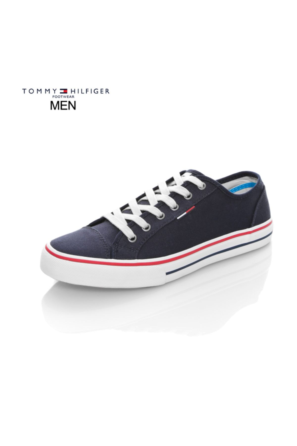 Tommy Hilfiger Lacivert Erkek Fm0fm00324 006 Exclusıve V2385ıc 11d Sneakers Low Cut Ink