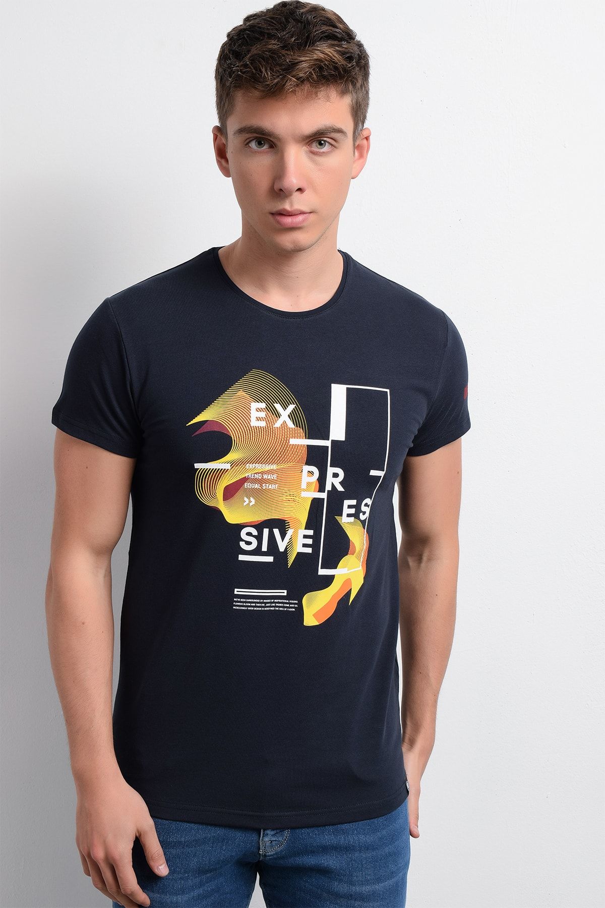 Rodi Jeans Rodi Rd19ye275036 Lacivert Erkek Baskılı T-shirt