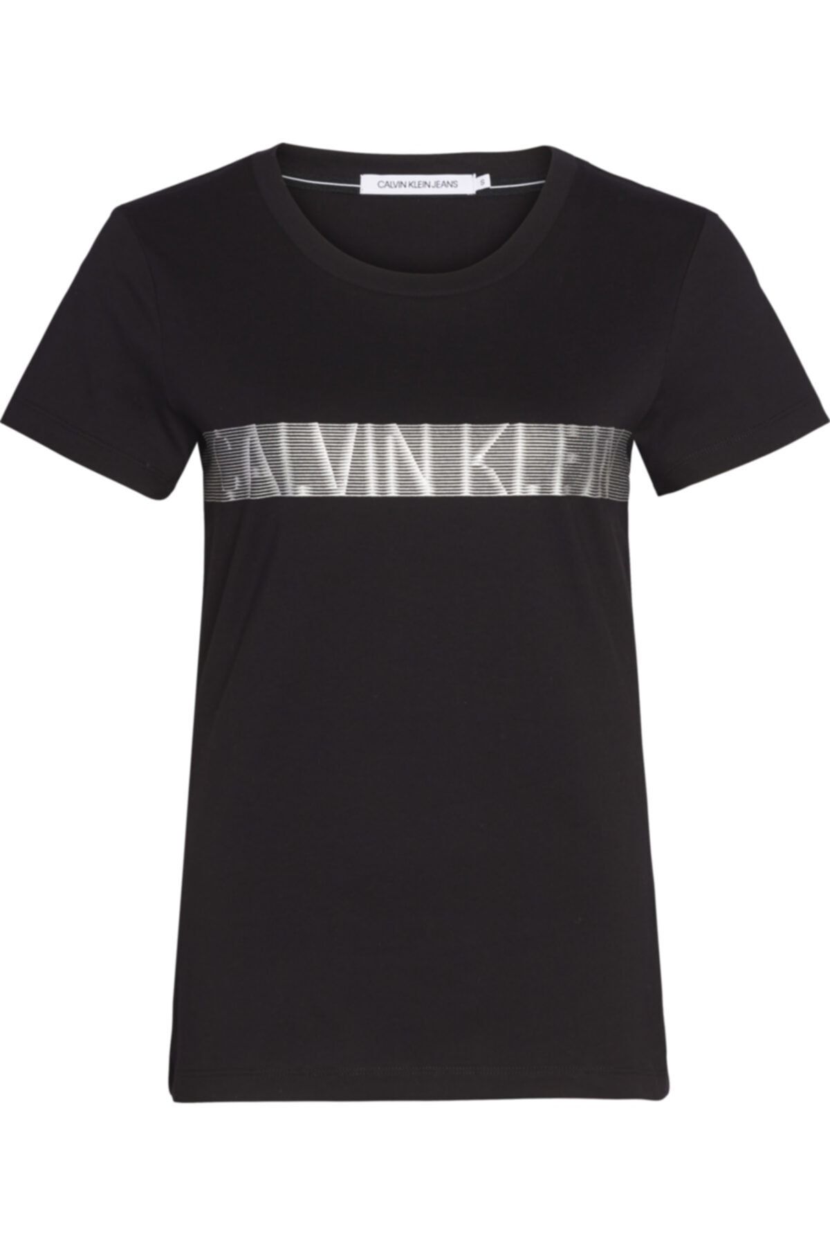 Calvin Klein Metallıc Instıt Logo Strıpe Tee