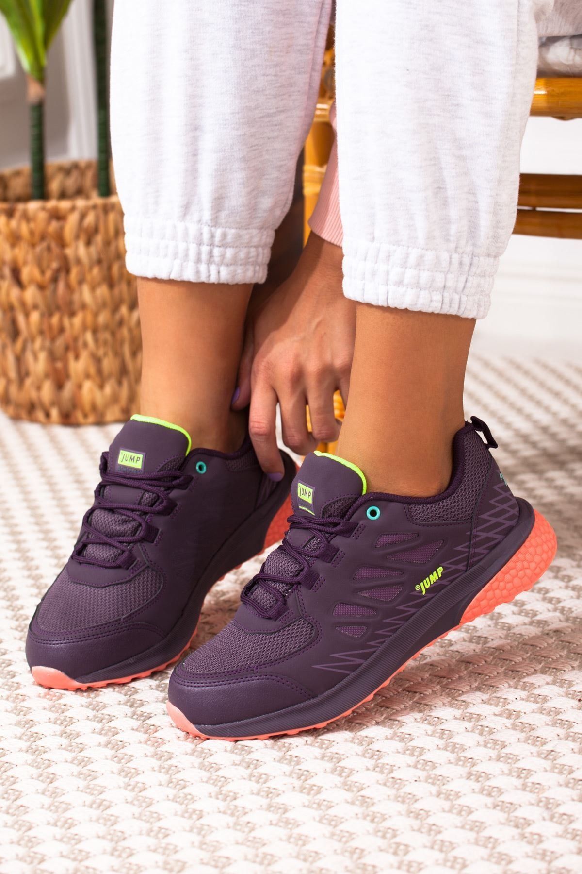 Jump Neon Sarı Bağcıklı Kadın Spor Ayakkabı • A212kjmp0008
