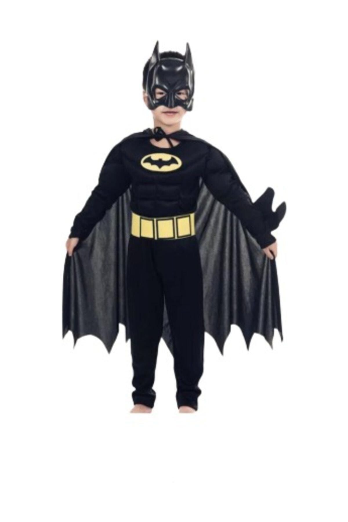 Tarzkids Batman Çocuk Kostümü - Maskeli Pelerinli Batman Kostümü