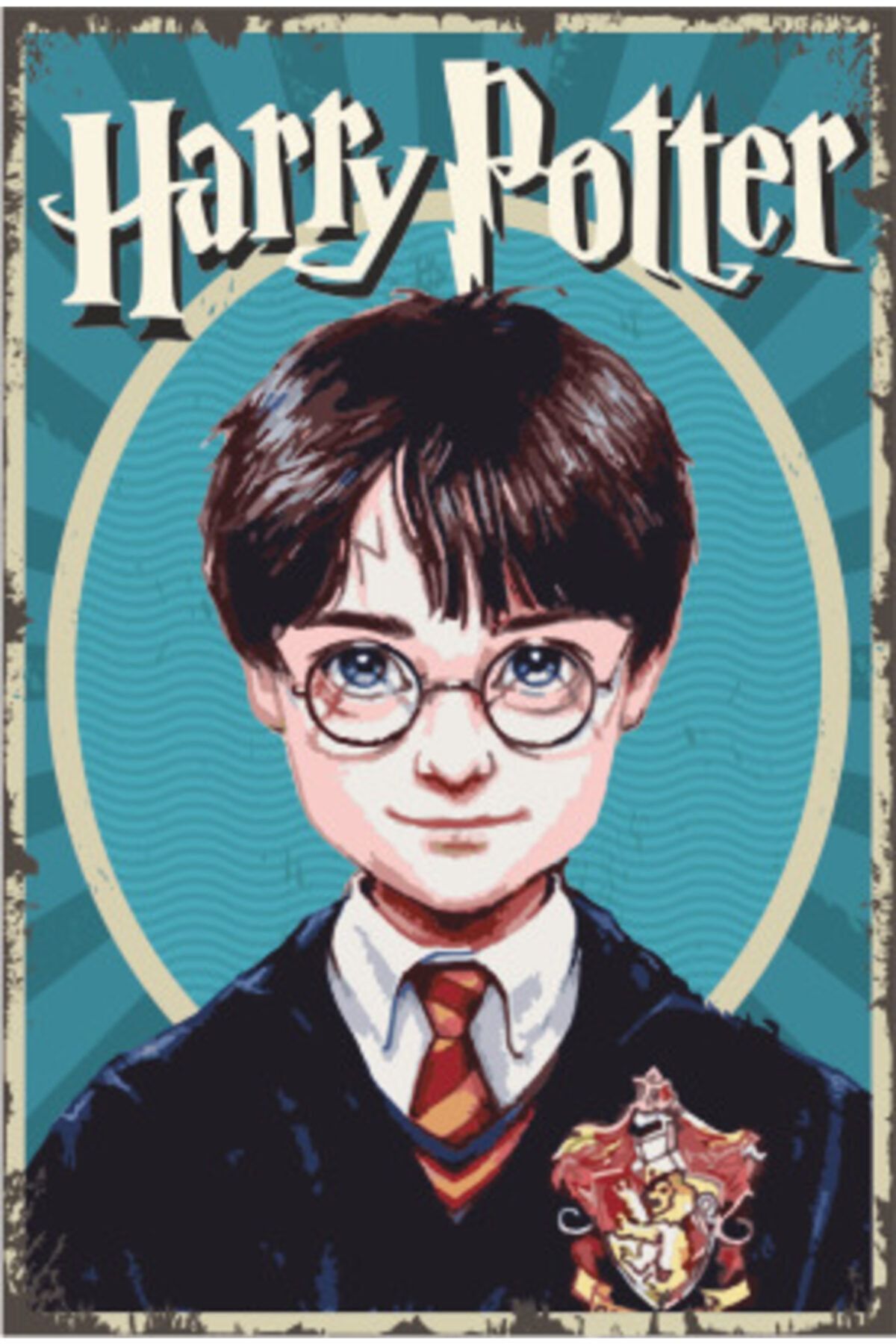 Hayat Poster Harry Potter Portre Retro Vintage Ahşap Poster 20 Cm X 30 Cm