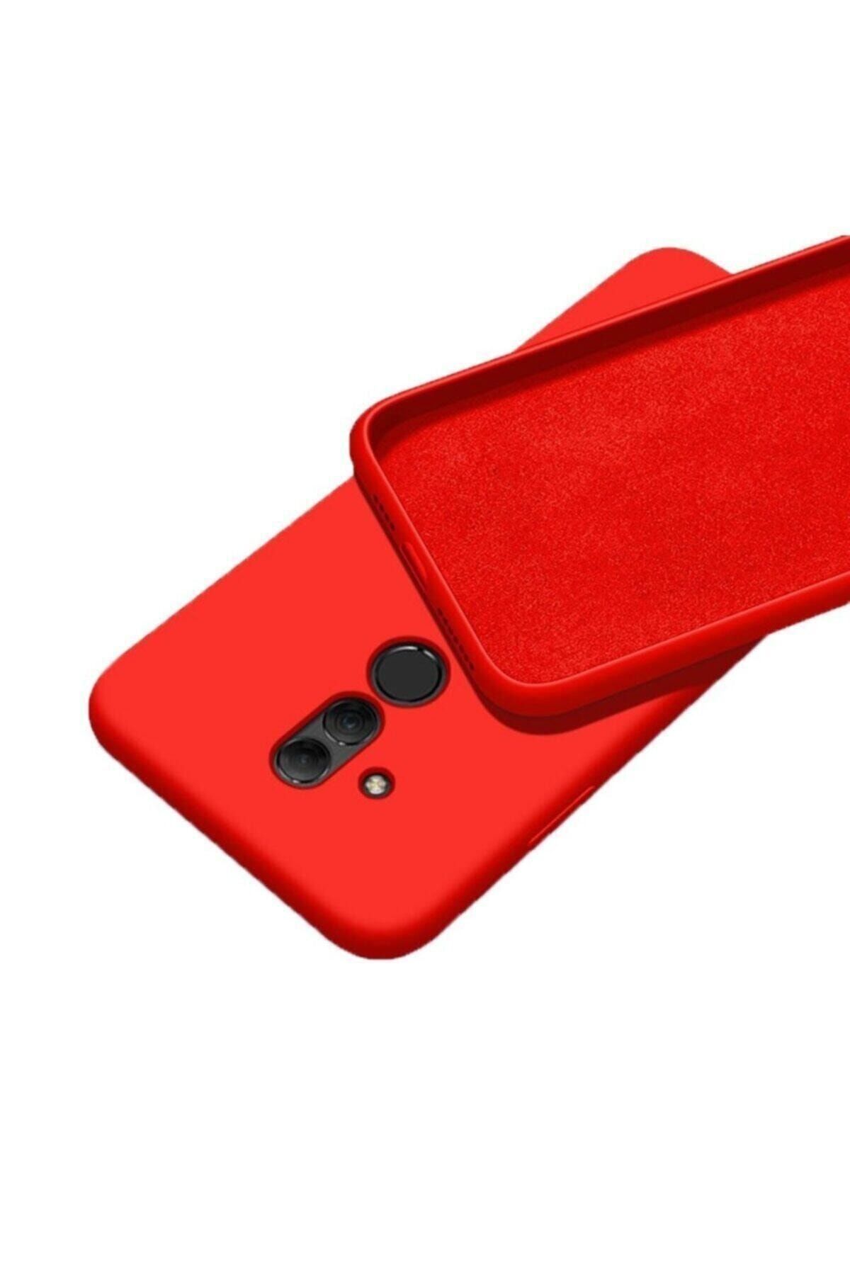 Mopal Huawei Mate 20 Lite Uyumlu Kırmızı Içi Kadife Lansman Silikon Kılıf