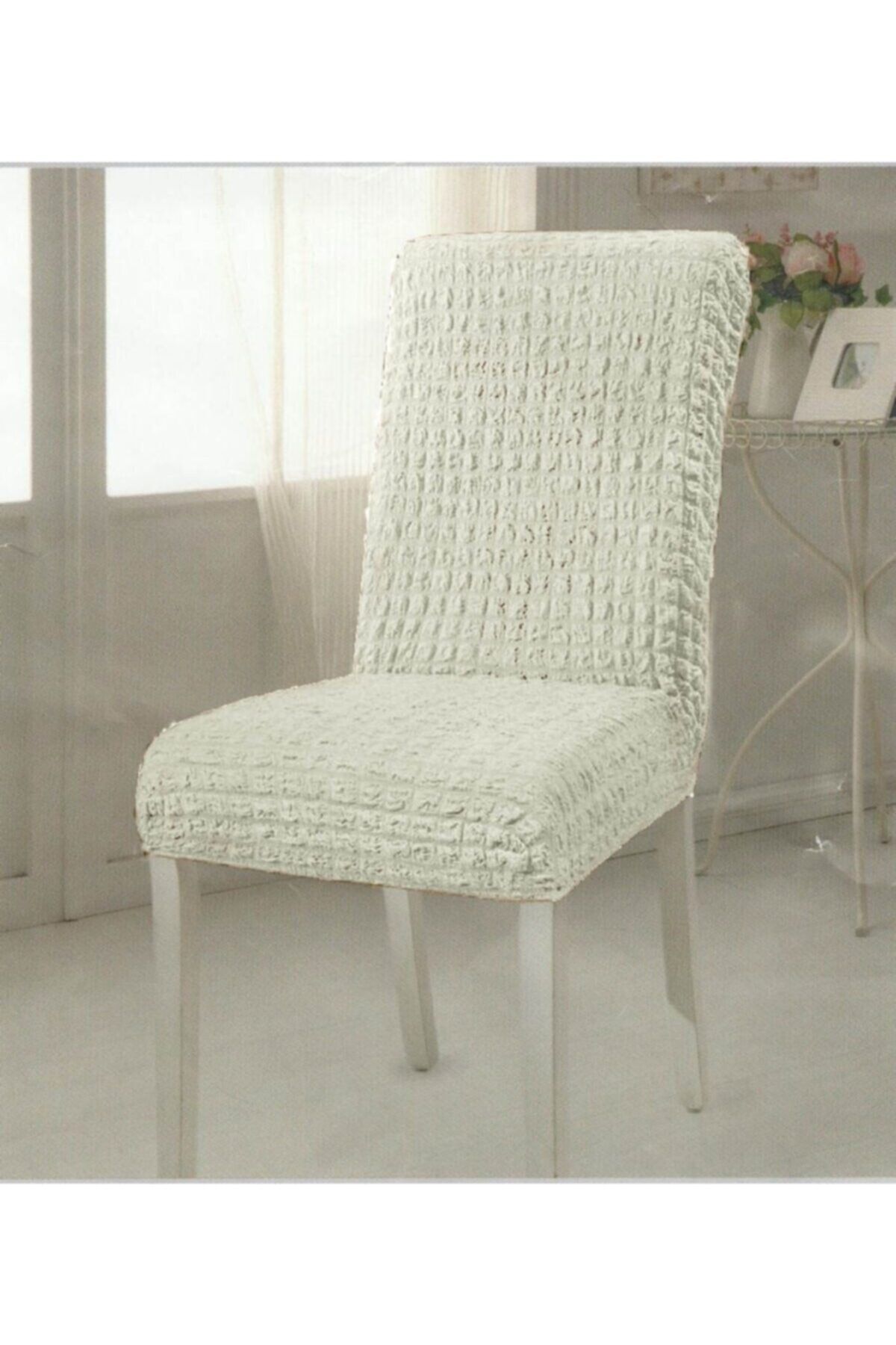 Selçuklu Tekstil Krem Renk Bürümcük Sandalye Örtüsü