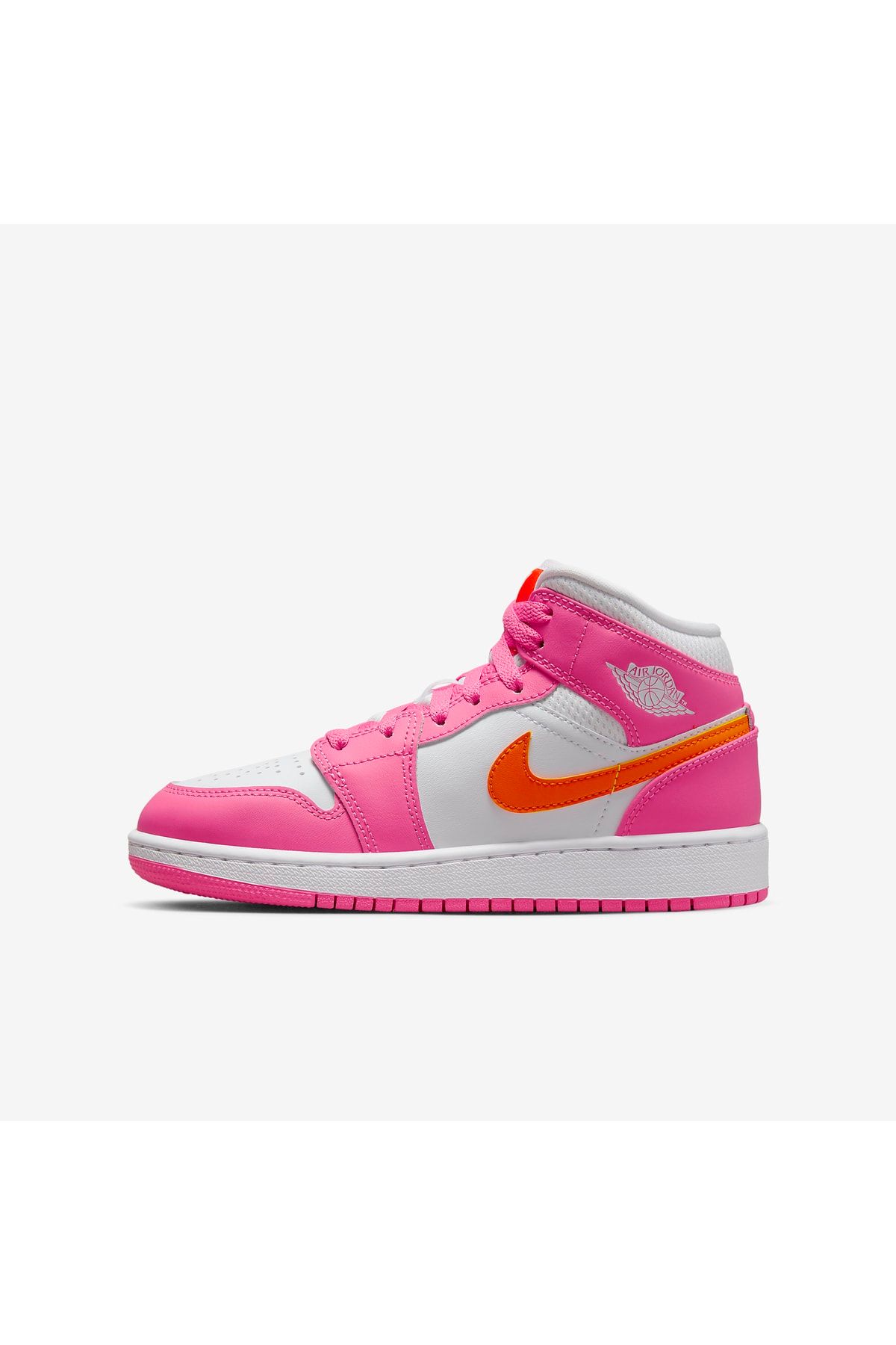 Nike Air Jordan 1 Mid Pinksicle Safety Orange Kadın Spor Ayakkabı