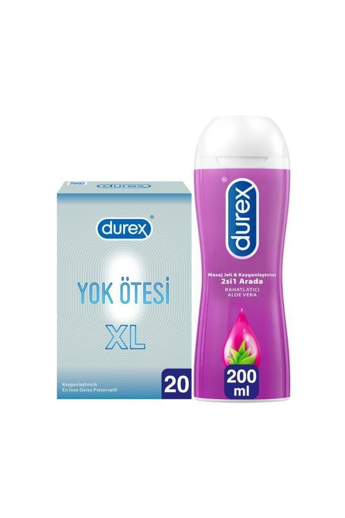 Durex Yok Ötesi Xl 20'li Ince Prezervatif + Aloe Vera Kayganlaştırıcı Jel 200ml