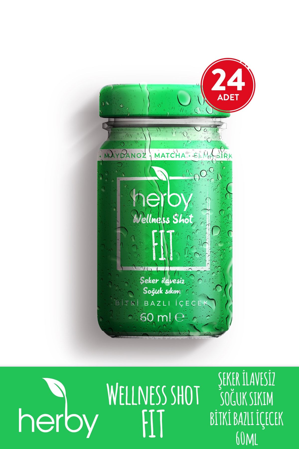 Herby Fit Shot 24'lü Paket Formda Kal Bitki Bazlı Içecek 60 ml