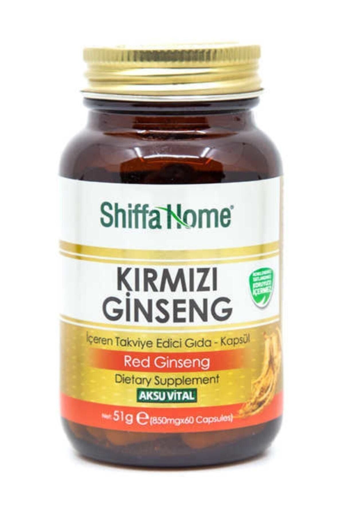 Shiffa Home Kırmızı Kore Ginsengi İçeren Takviye Edici Gıda 60 Kapsül