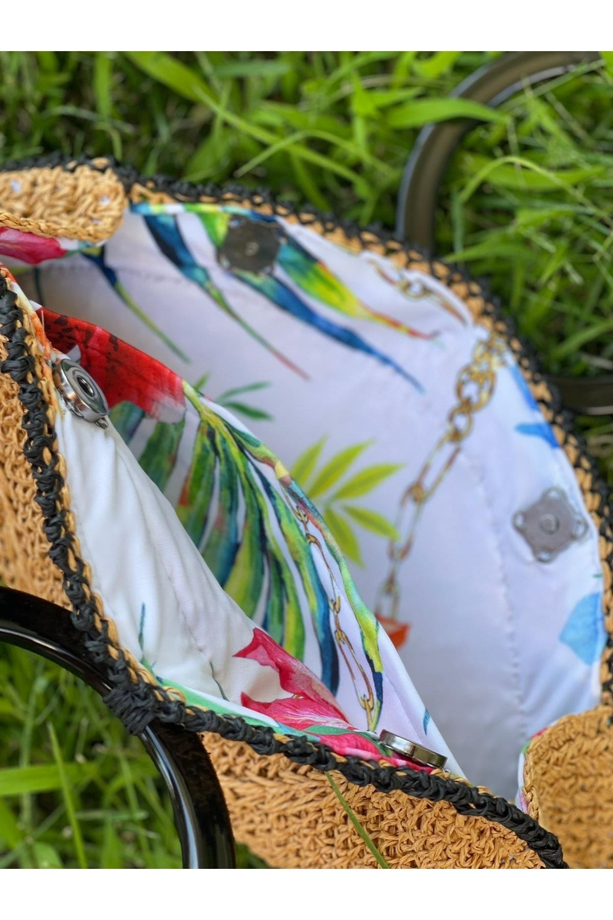 Gönülden Tasarım El Örgüsü Yelpaze Model Tasarım Kağıt Ip Portfoy Clutch Çanta 35x16