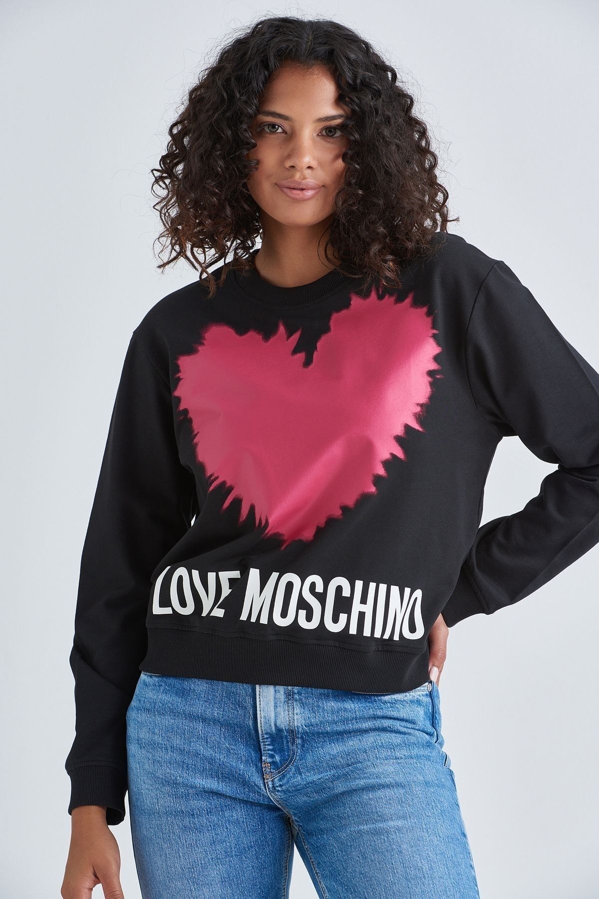 Moschino Kalp Baskılı Kadın Sweatshirt