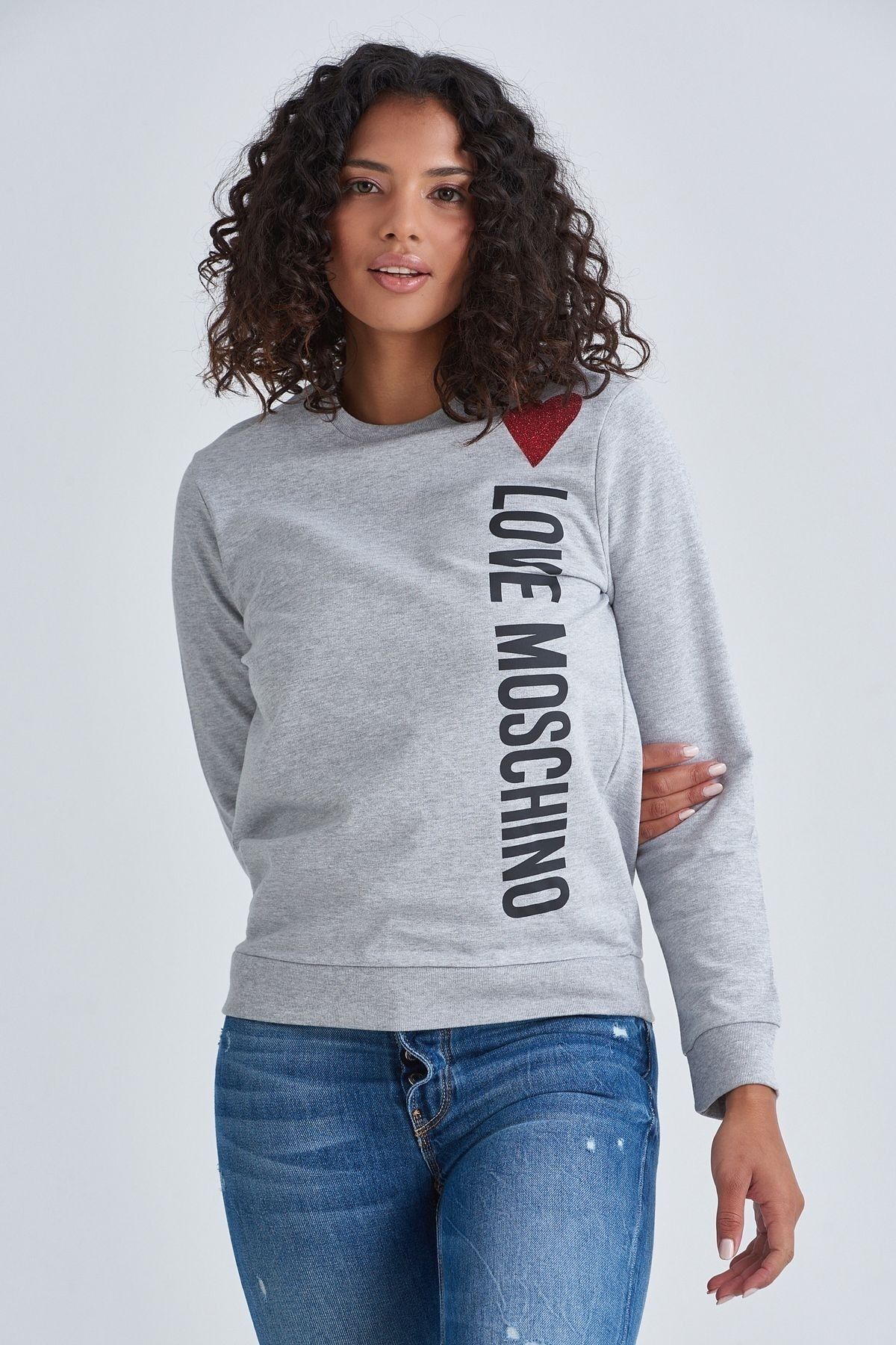 Moschino Kadın Logolu Sweatshirt