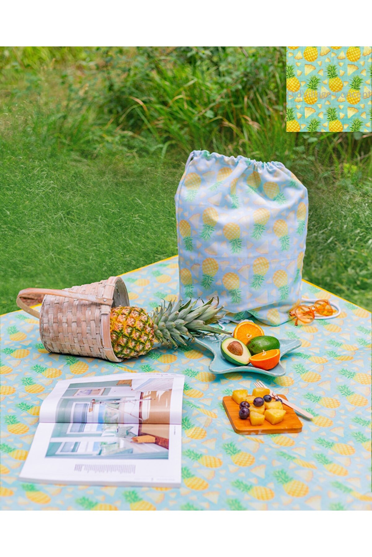 Old Village Store 3 Katmanlı Dolgulu Piknik Örtüsü, Plaj Matı, Su