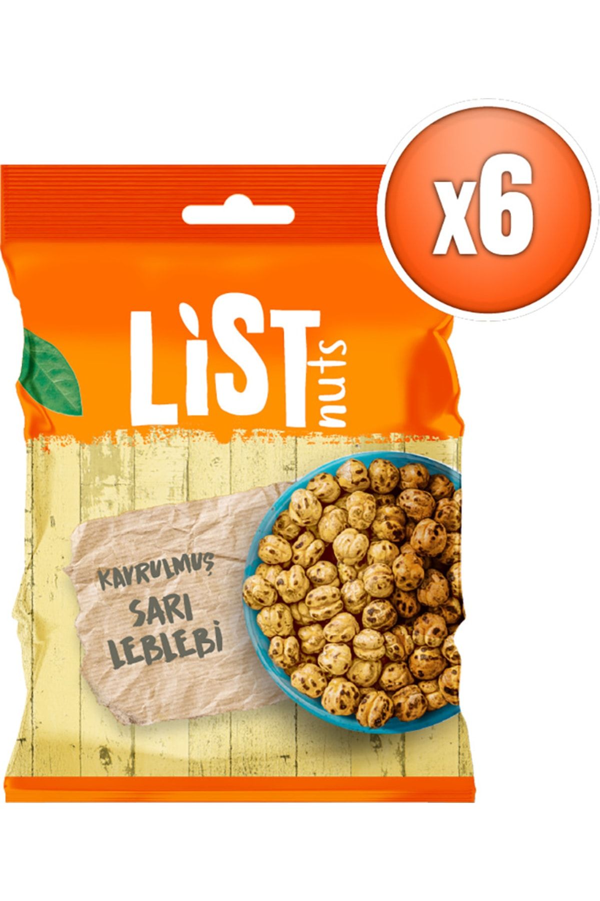 List Nuts Kavrulmuş Sarı Leblebi 6 X 90 G