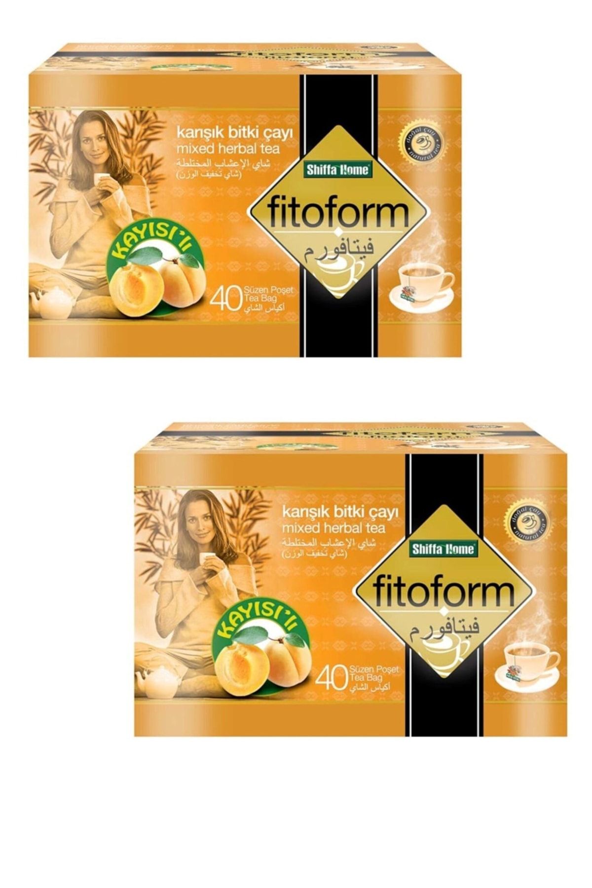Shiffa Home Fitoform Kayısılı Karışık Bitki Süzen Poşet Çay 2'li 40 X 2 G