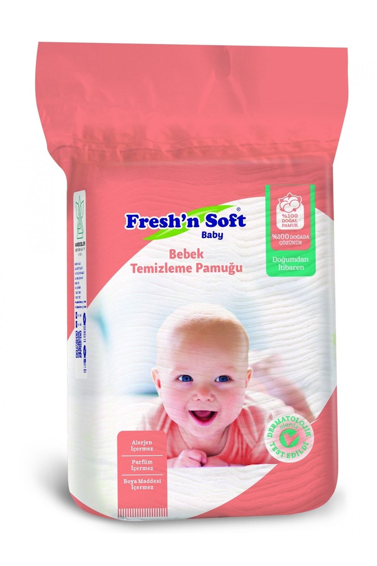 Genel Markalar Fresh'n Soft Bebek Temizleme Pamuğu 60'lik Dikdörtgen