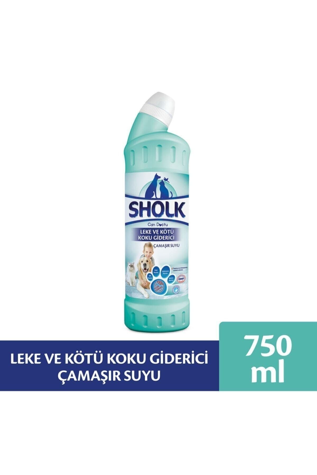 Sholk Evcil Hayvan Leke Ve Koku Giderici Oksijenli Çamaşır Suyu 750ml