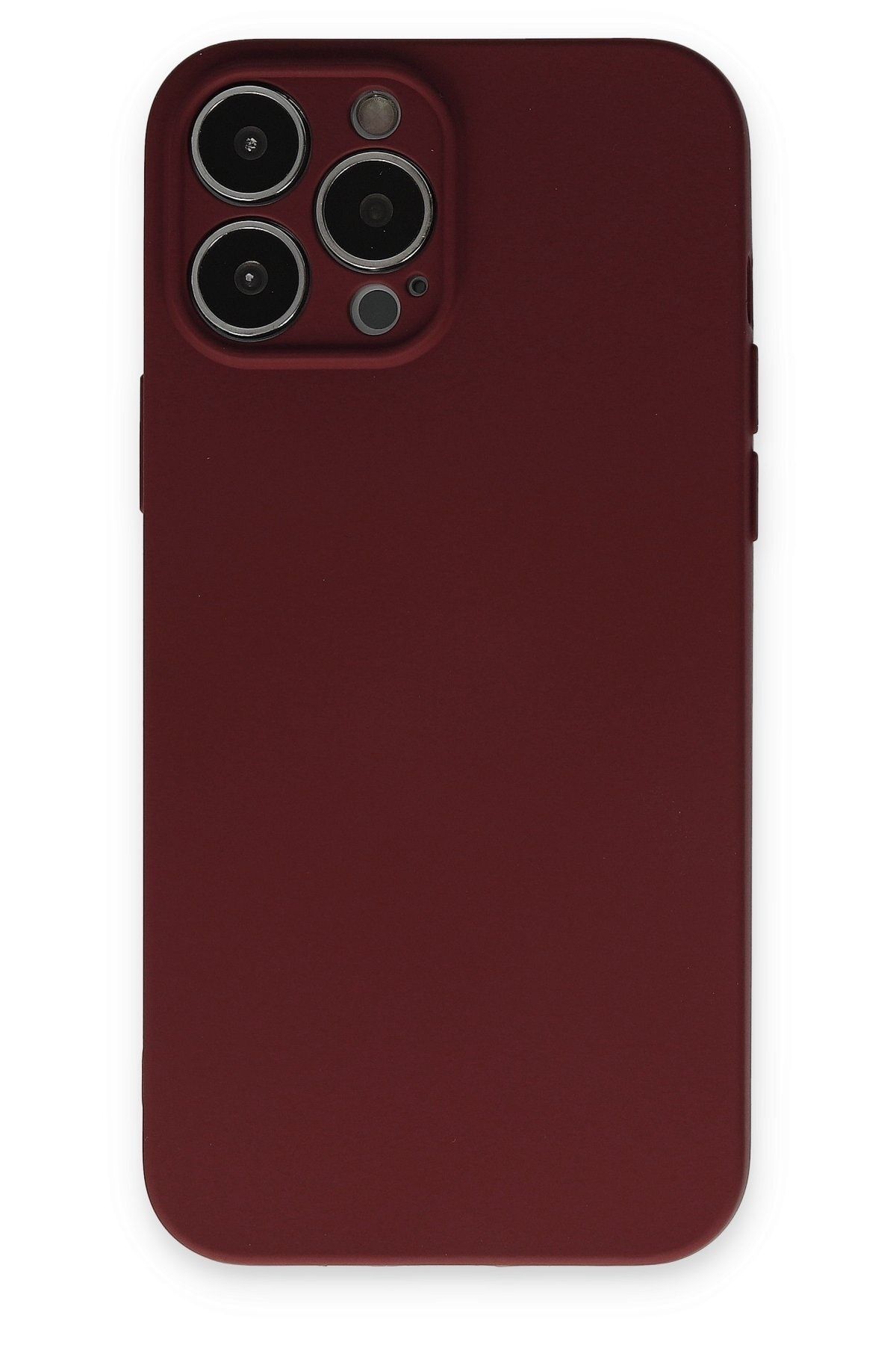 HappyCase Iphone 13 Pro Max Kılıf Nano Içi Kadife Silikon - Bordo