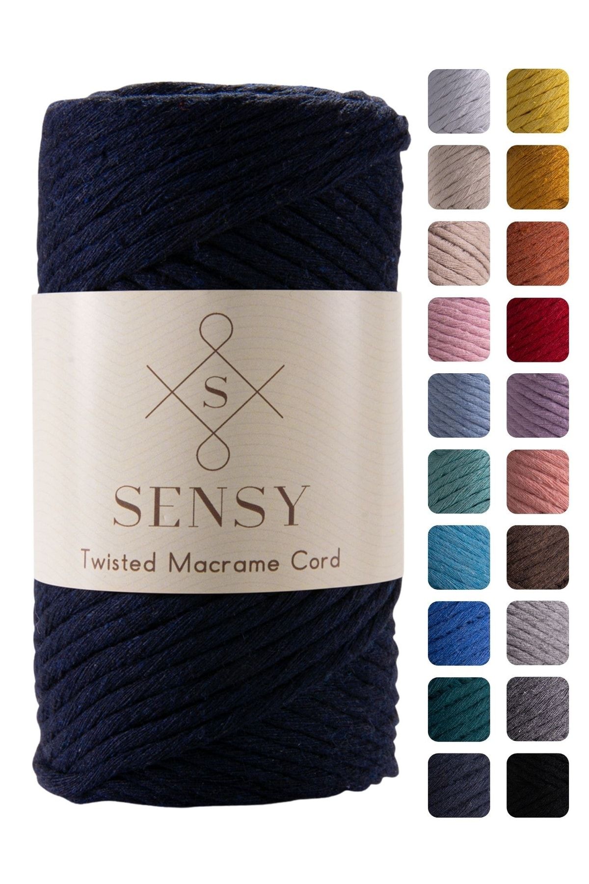 SENSY Premium Taranan Makrome Makrame Hobi Ipi Lacivert