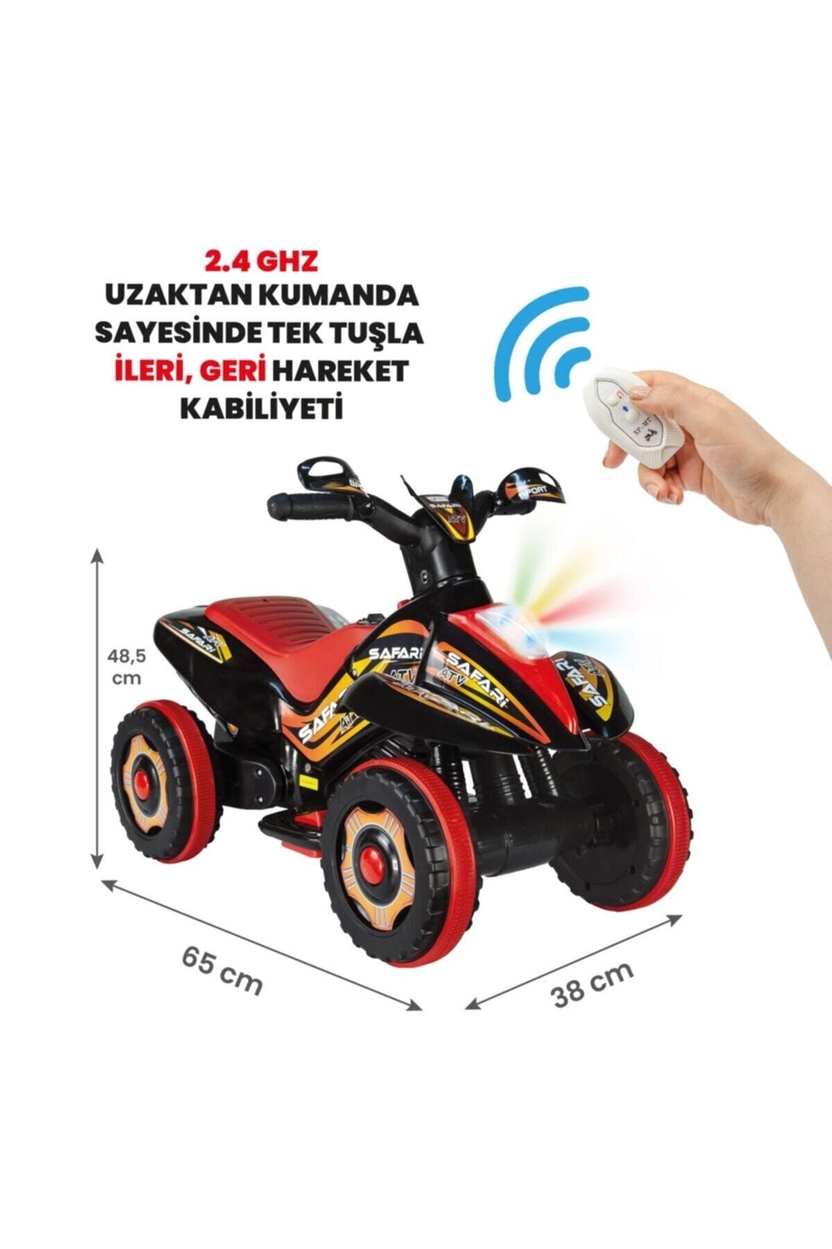 UJ Toys Uzaktan Kumandalı Akülü Atv 6v Safari-siyah