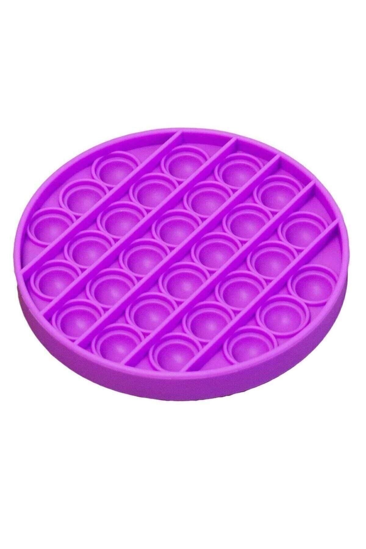 Genel Markalar Popit Pop It Duyusal Oyuncak Özel Pop Stres Yuvarlak Mor Purple Home Game Toys