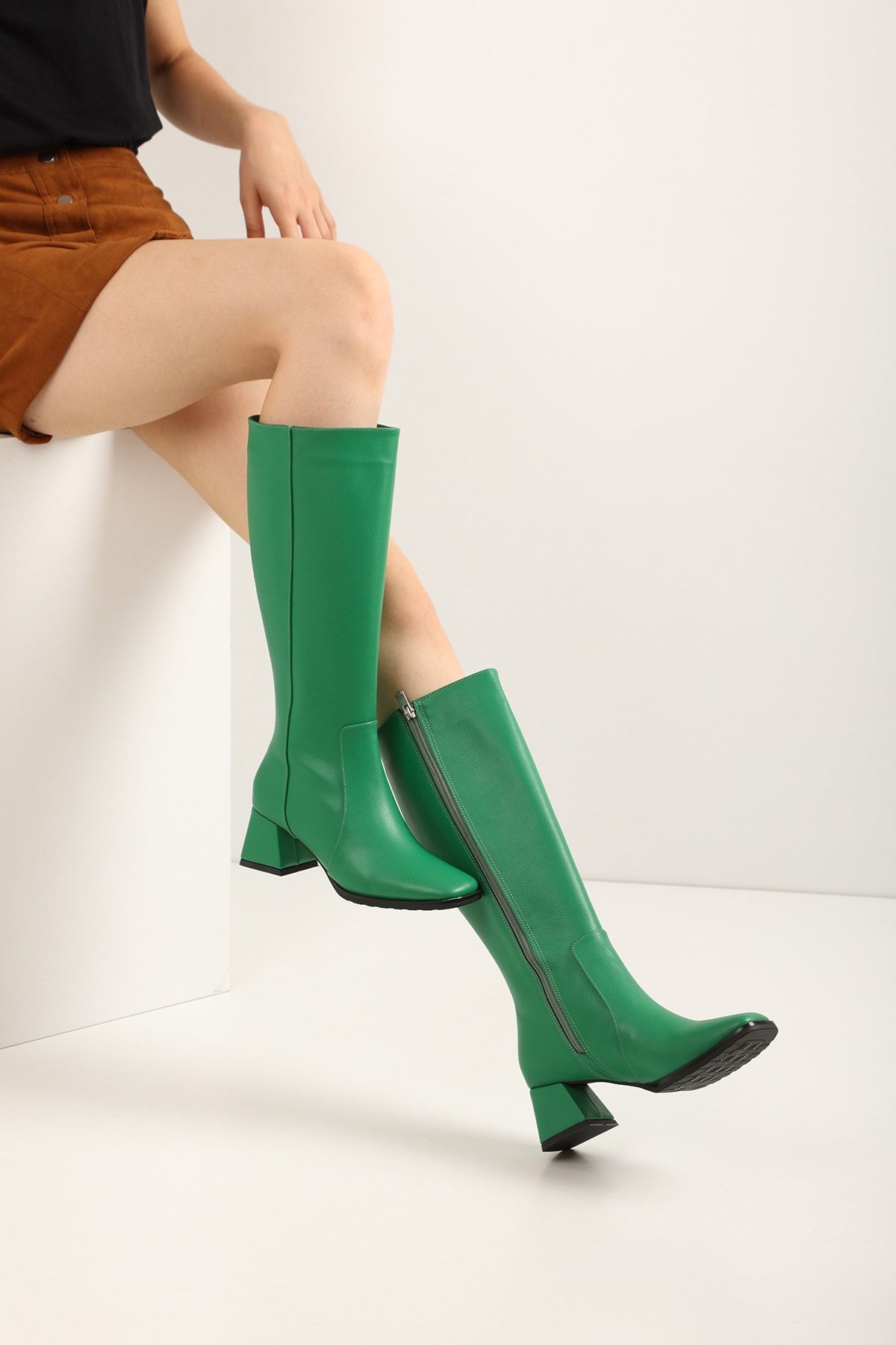 marinarosse Kadın Çimen Yeşili Cilt Çizme