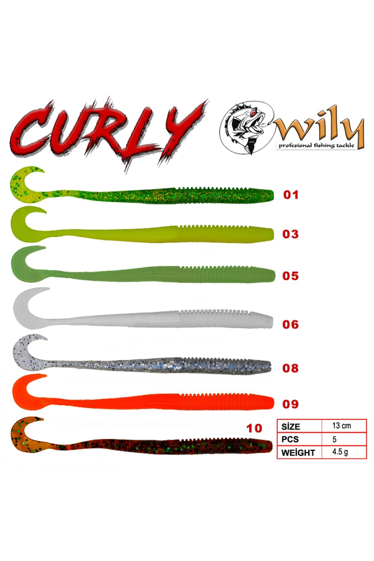 Wily Curly Silikon Yem 13 Cm 4.5 Gr