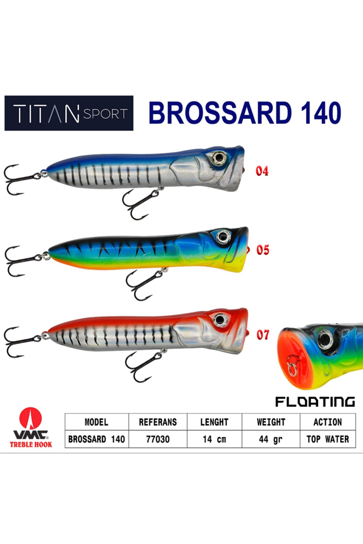 Titan Sport Brossard 140 Mm Poper Maket Balık 44 Gr
