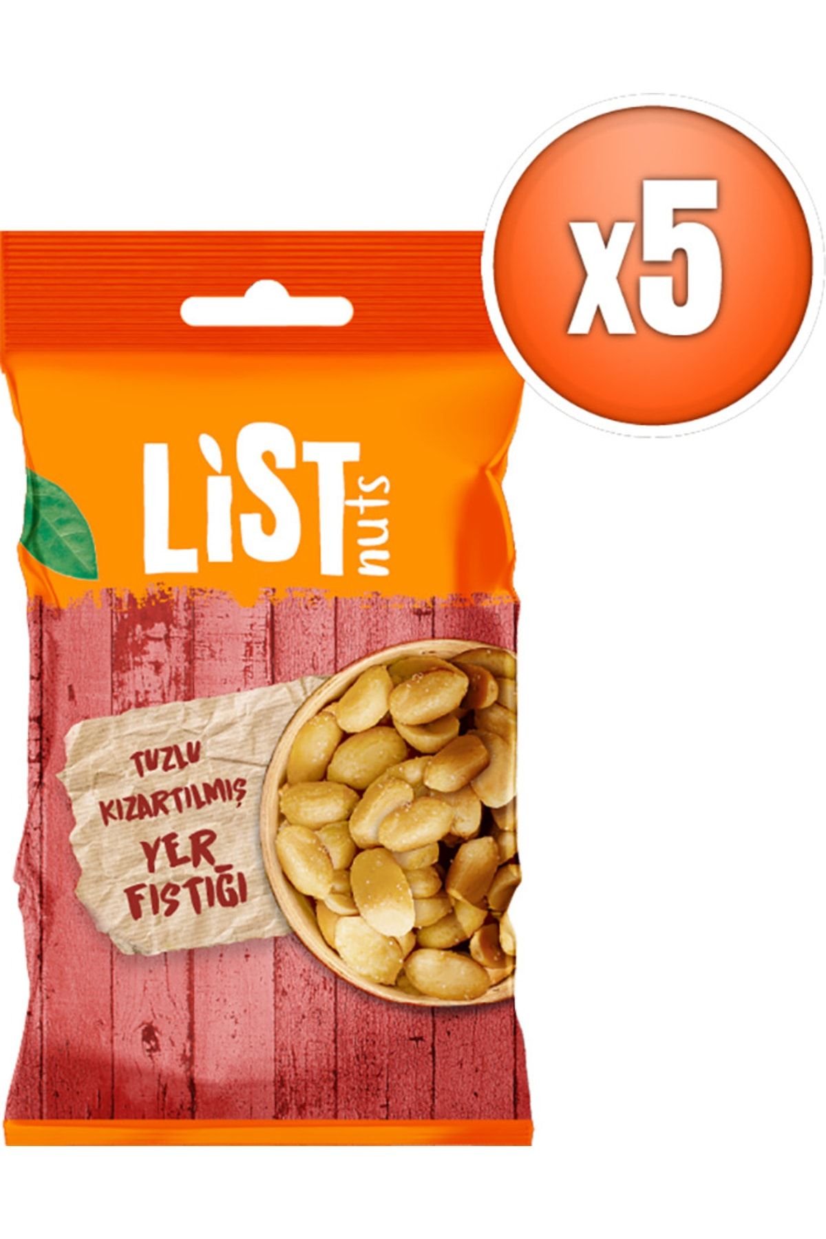 List Nuts Kızarmış Yer Fıstığı 5 X 40 G