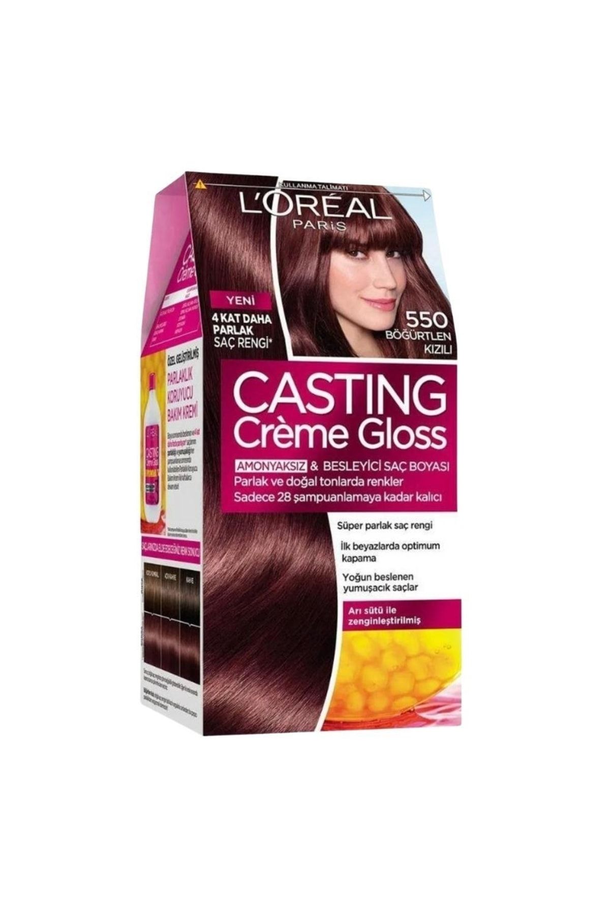 L'Oreal Paris Casting Creme Gloss Saç Boyası - 550 Böğürtlen Kızılı