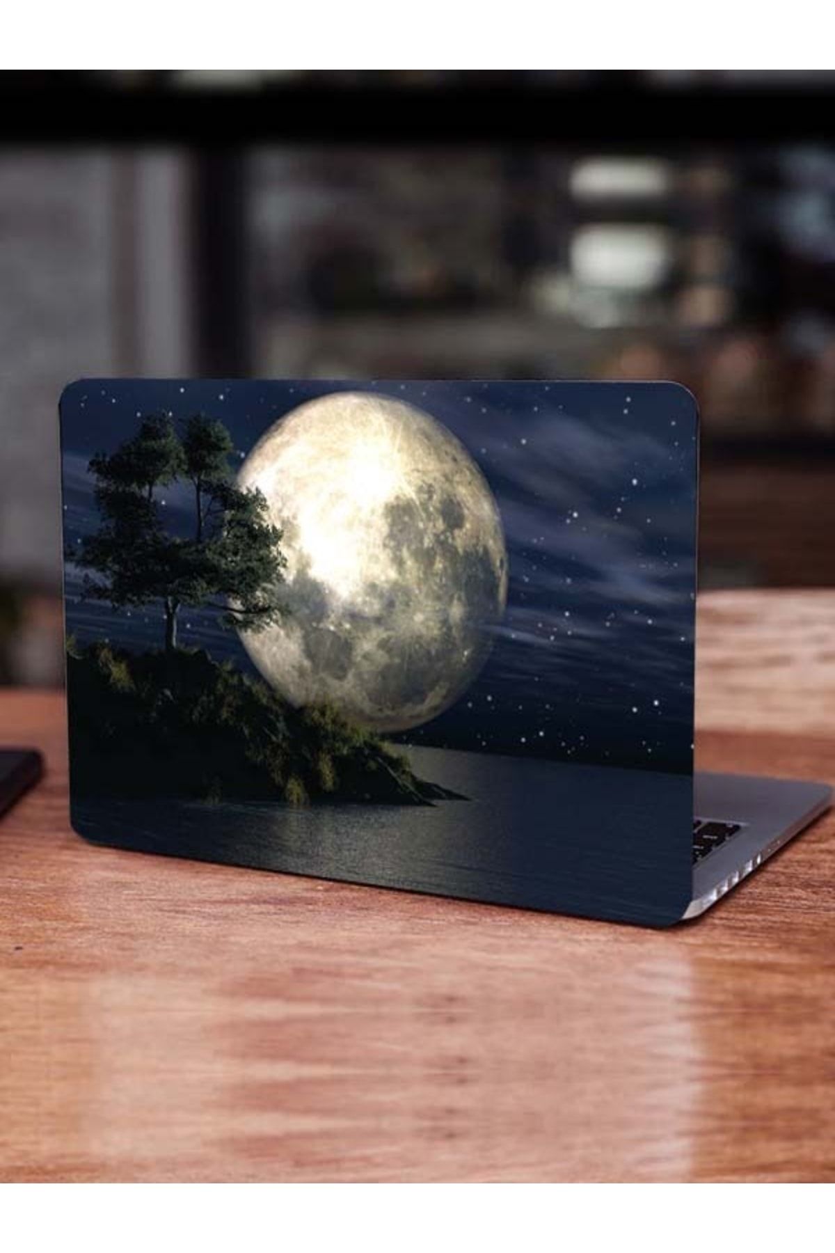 TasarıMarketi Dolunay Temalı Defter Tablet Laptop Pc Macbook Üzerine Kaplama Için Sticker