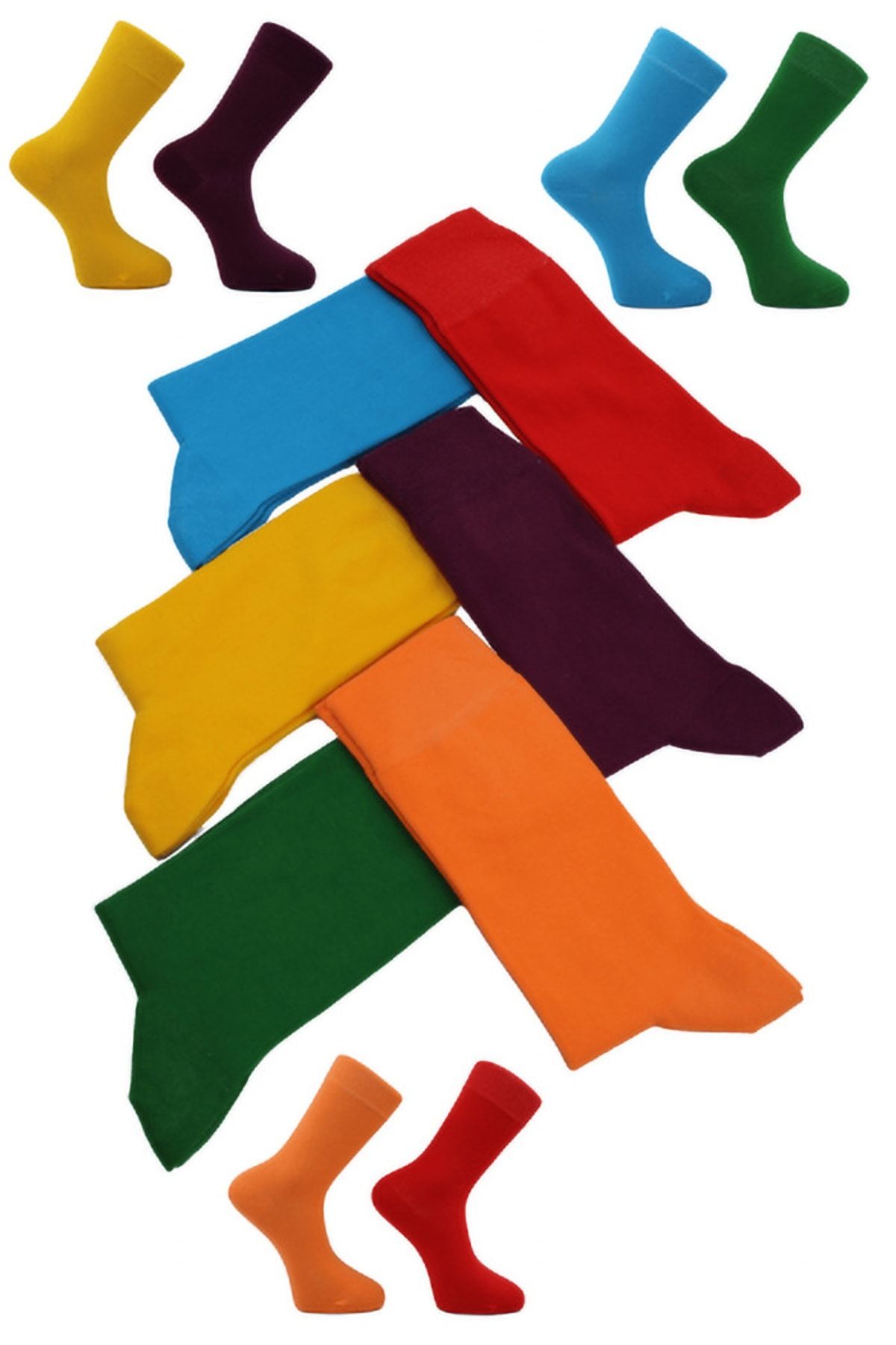 DAYCO Unisex 6'lı Renkli Çoraplar