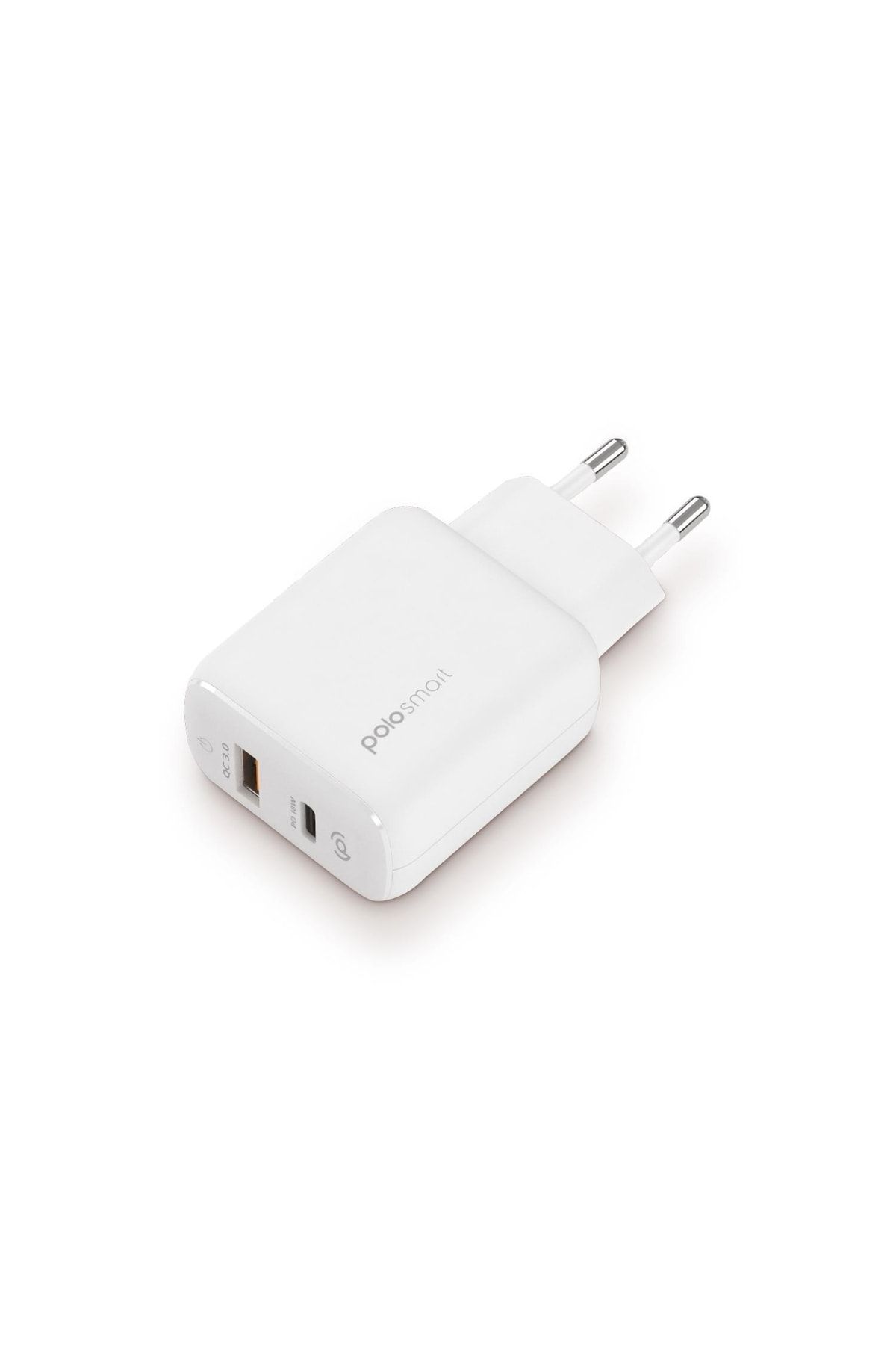 Polosmart Psm75 Pd+usb 3.0 Quick Charge Type-c Ve Usb Çift Çıkışlı Beyaz Smart Duvar Şarjı