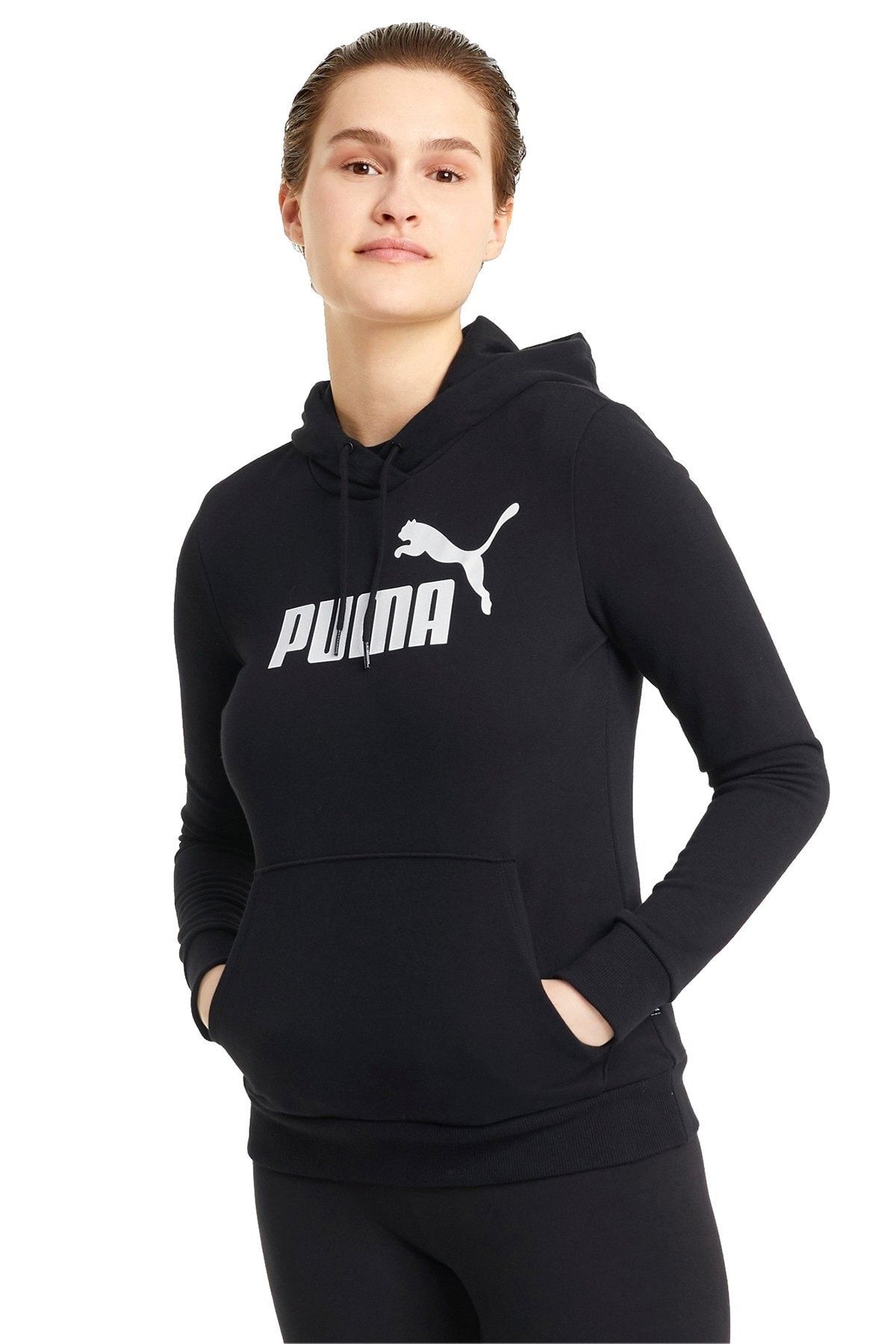 Puma Ess Logo Hoodie Tr Kadın Sweat - 586791-01