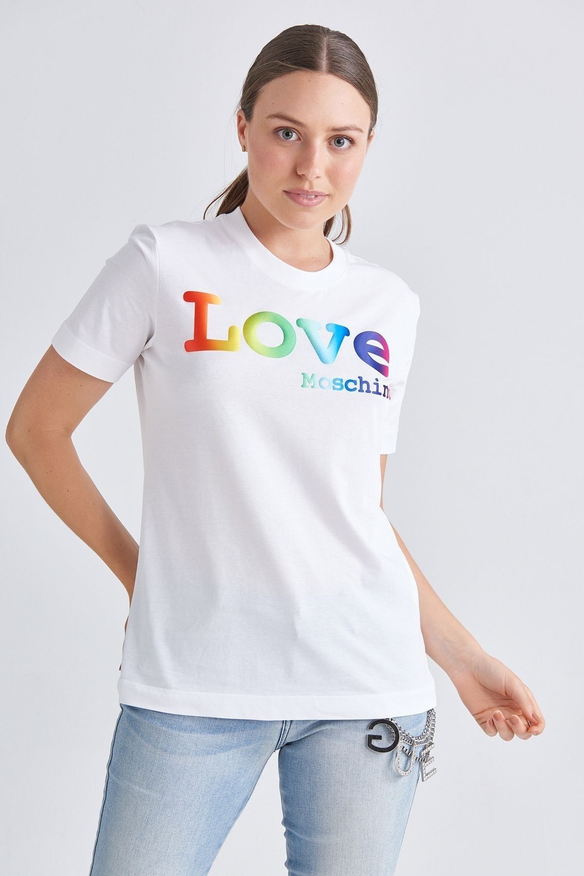 Moschino Love Baskılı Kadın T-shirt