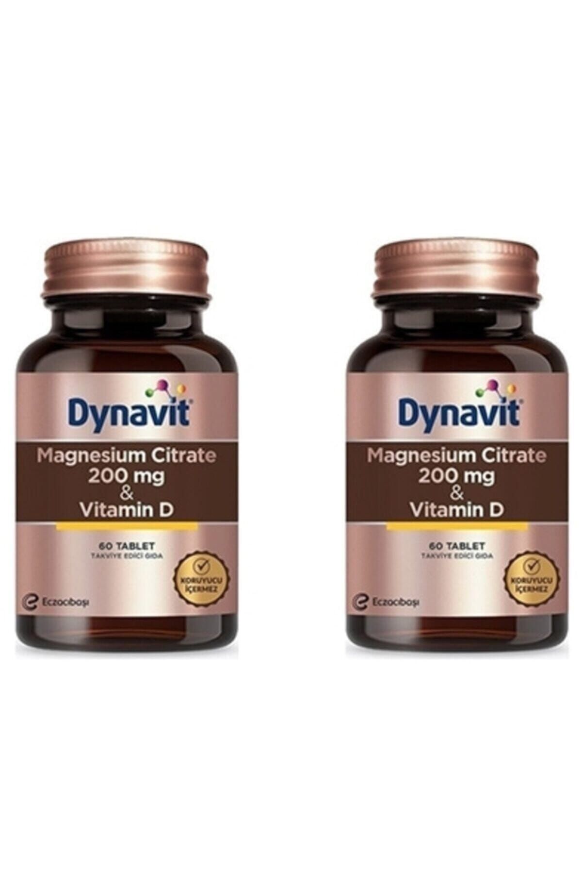 Dynavit Magnesium Citrate 200 Mg Vitamin D 60 Tablet X 2 Adet