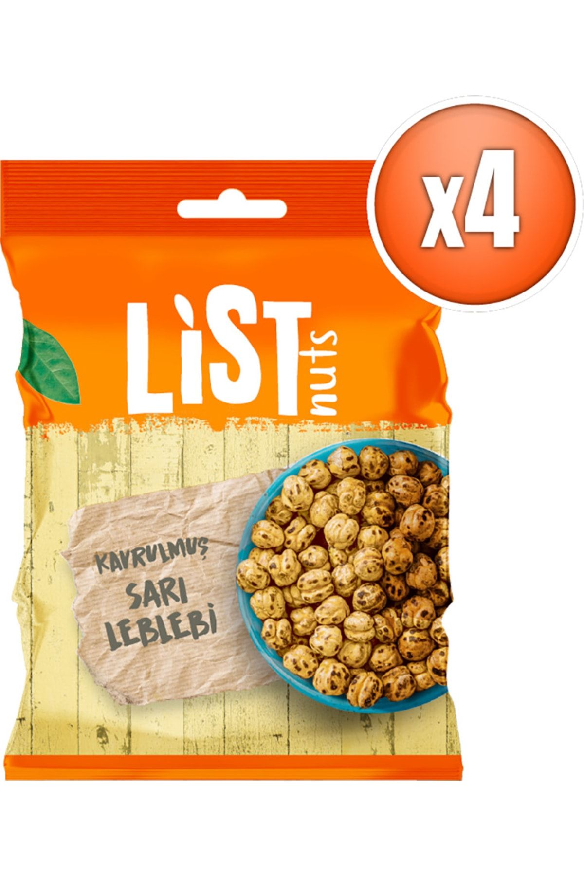 List Nuts Kavrulmuş Sarı Leblebi 4 X 90 G
