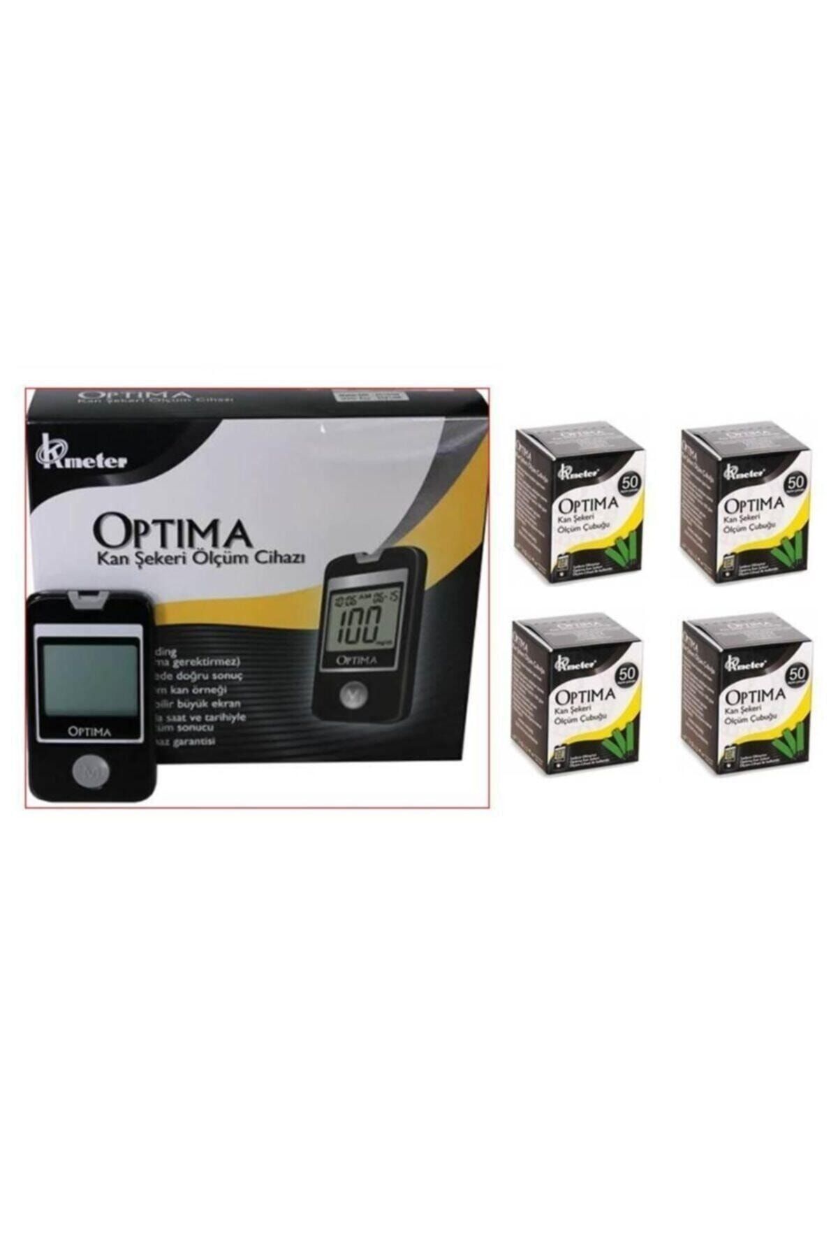 Optima Kan Sekeri Ölçüm Cihazı + 4 Kutu Strip 200 Adet