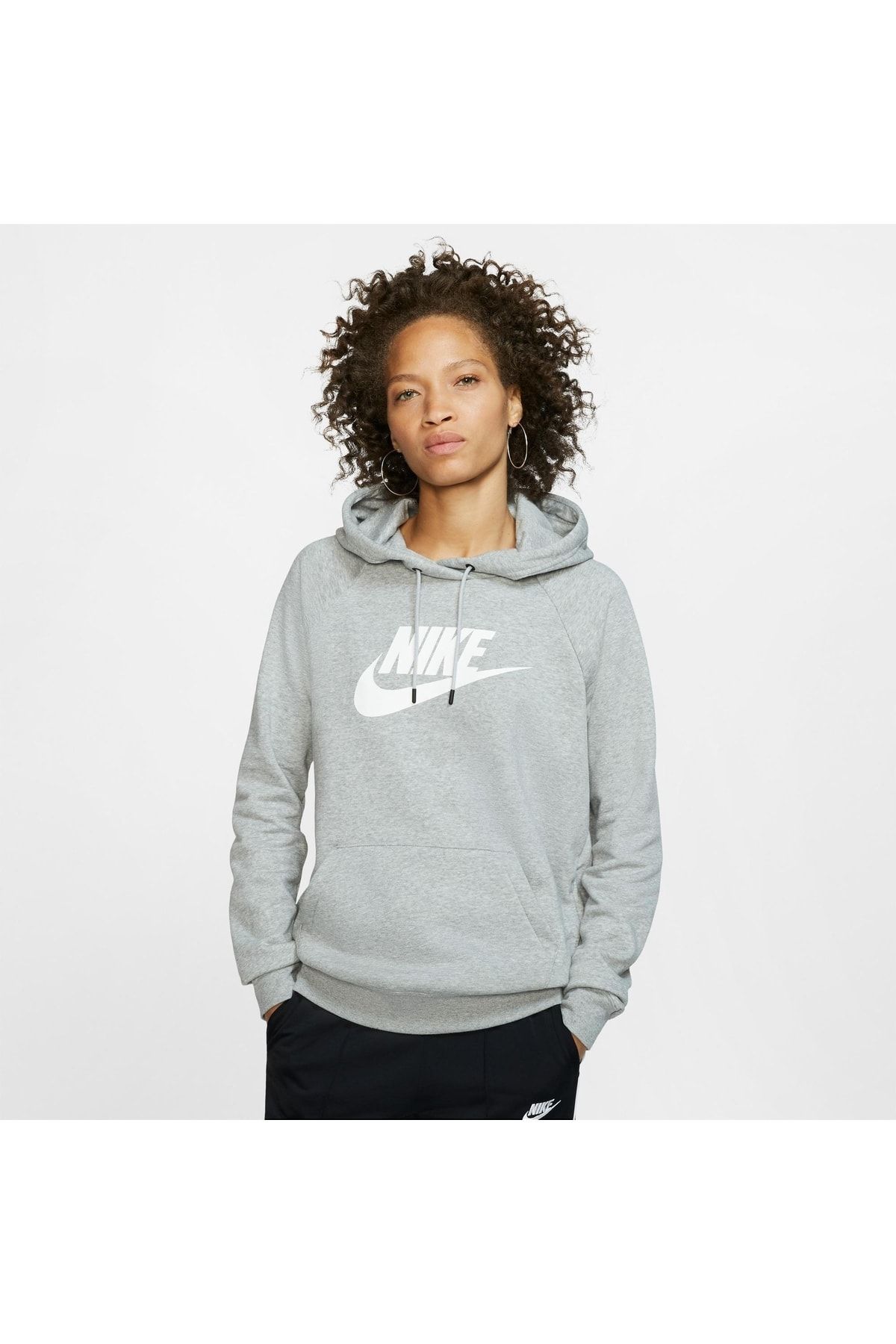 Nike Bv4126-063 Sportswear Essential Kadın Gri Sweatshirt