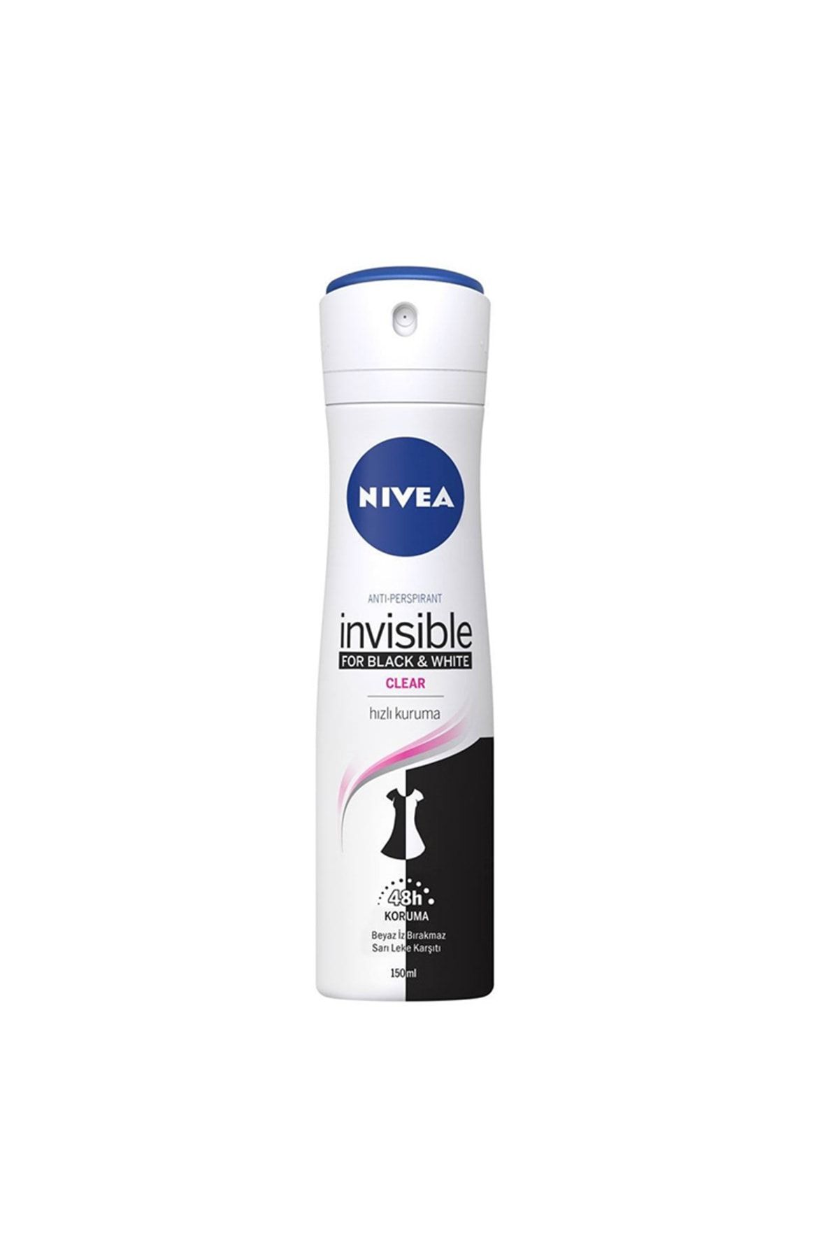 NIVEA İnvisible For Black White Clear 150 ml Kadın  Deodorant NVD4789512347