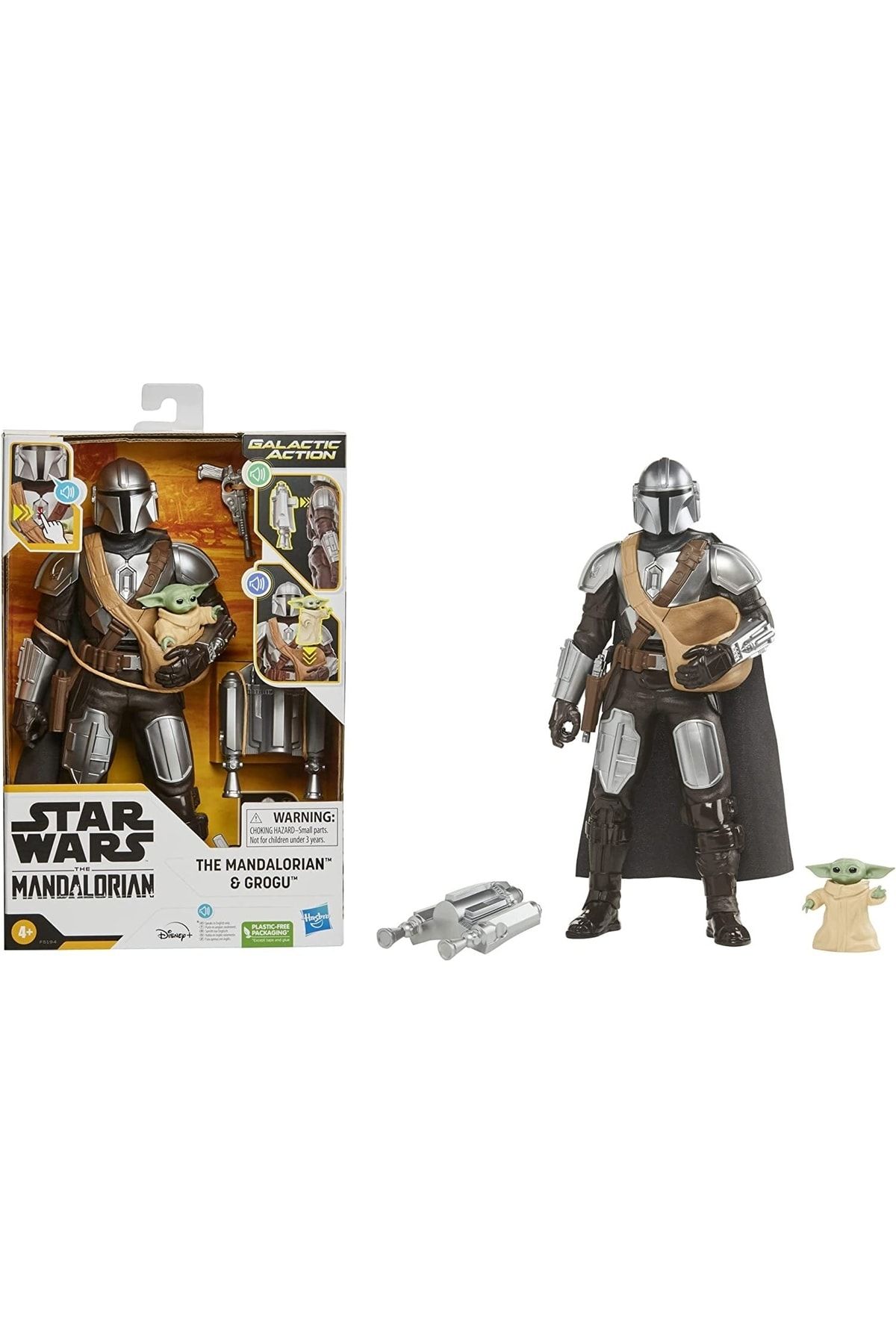 Star Wars The Mandalorian & Grogu Galactic Action Interaktif Elektronik 30 Cm Aksiyon Figürü F5194