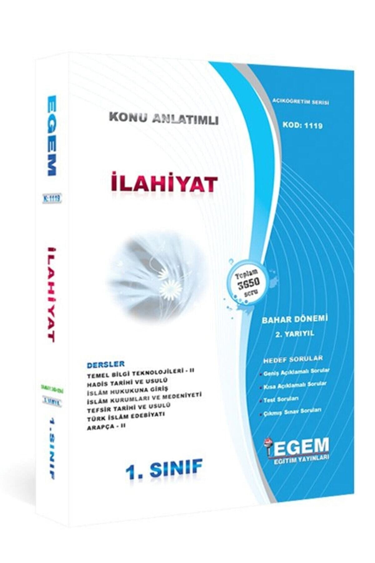 Egem Yayınları Aöf Ilahiyat 1. Sınıf 2. Yarıyıl Bahar Dönemi