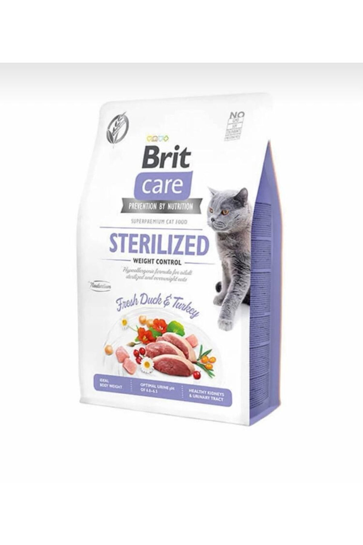 Brit Care Tahılsız Ördek Ve Hindi Etli Kısırlaştırılmış Diyet Yetişkin Kedi Maması 2 Kg