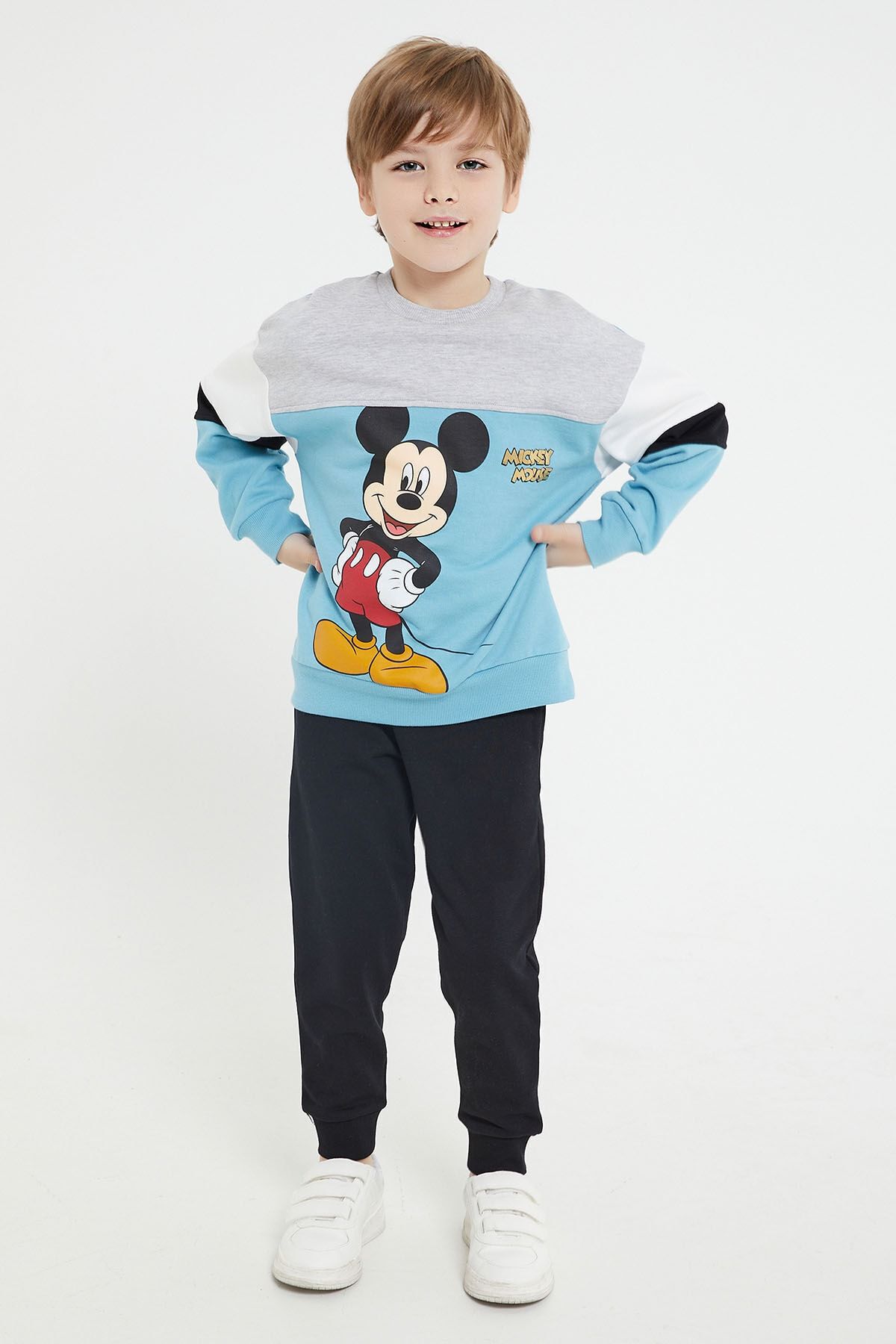 Mickey & Minnie Mouse Mickey Mouse Lisanslı Mavi Erkek Çocuk Eşofman Takım