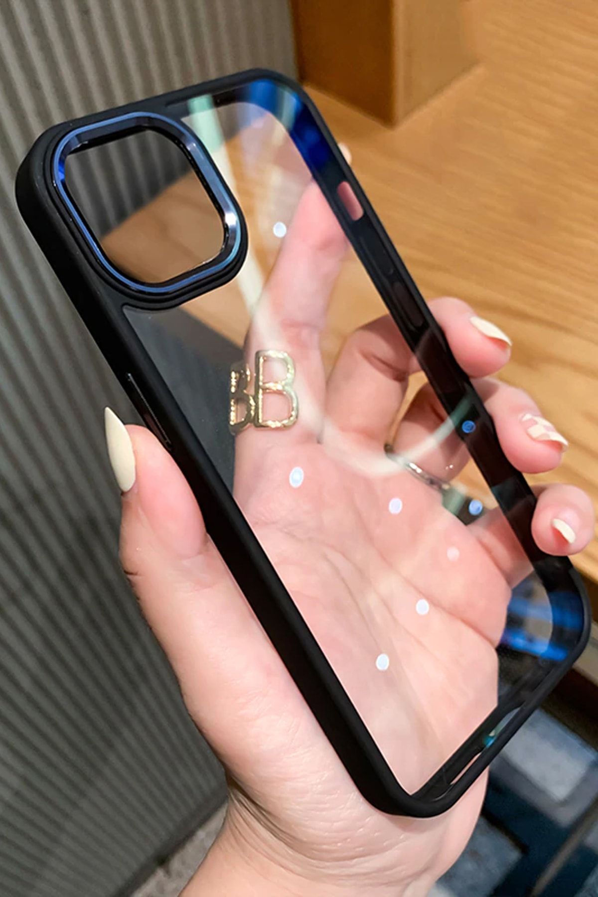 The Puffer Case Iphone 11 Kristal Bold Serisi Darbeye Dayanıklı Metal Lens Koruma Özel Lüks Kılıf