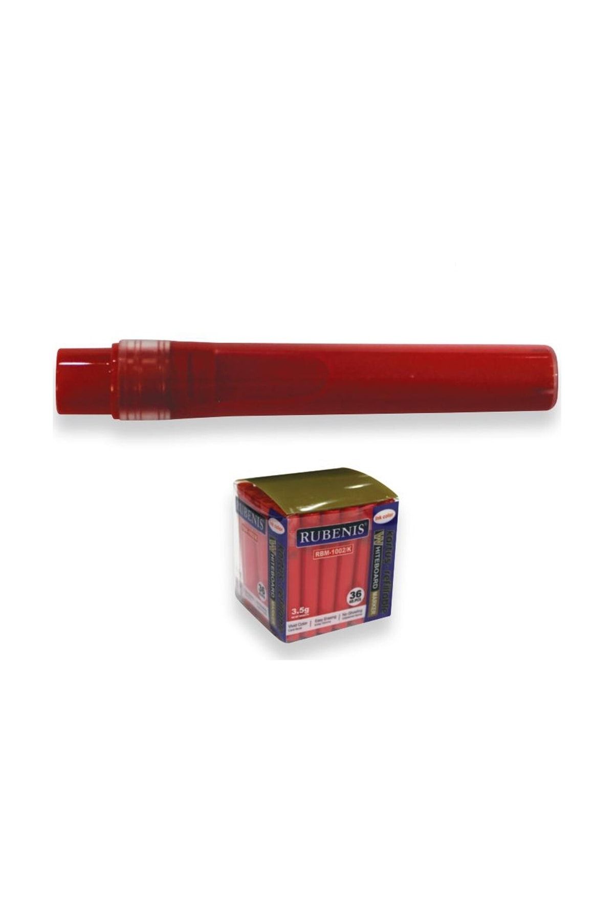 Rubenis Tahta Kalemi Kartuşu Kırmızı Rbm-1002 (36 Lı Paket)