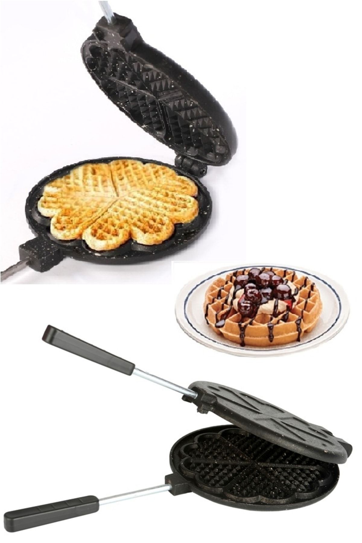 Milea Ocak Üstü Granit Waffle Makinesi