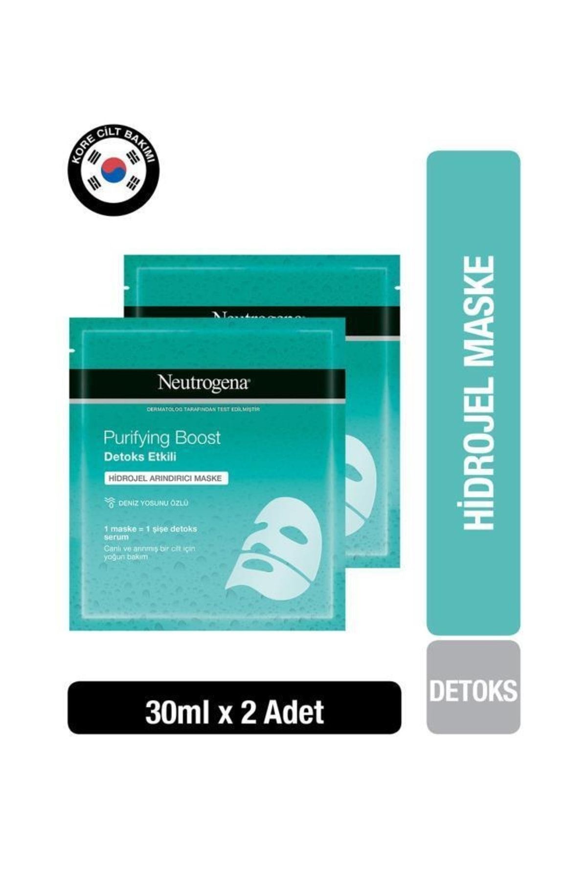 Neutrogena Purifying Boost Hidrojel Arındırıcı Maske 30 Gr x 2 Adet