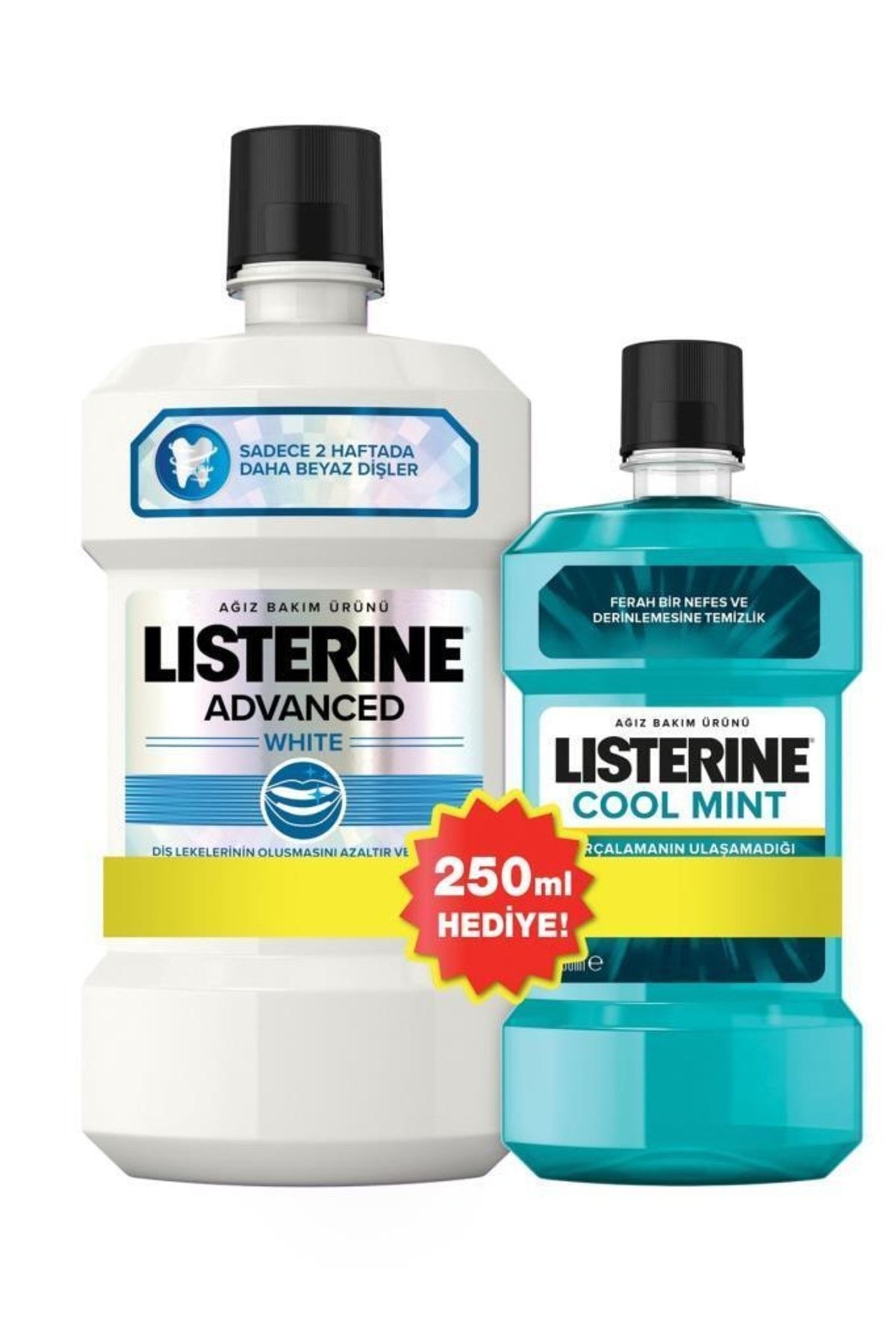 Listerine Advanced White 500 ml Cool Mint 250 ml