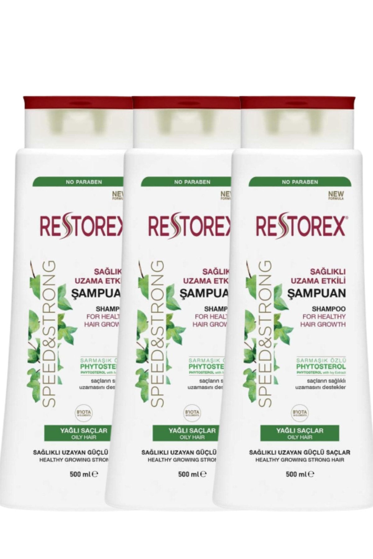 Restorex Yağlı Saçlar Şampuan 500 Ml 3 Adet